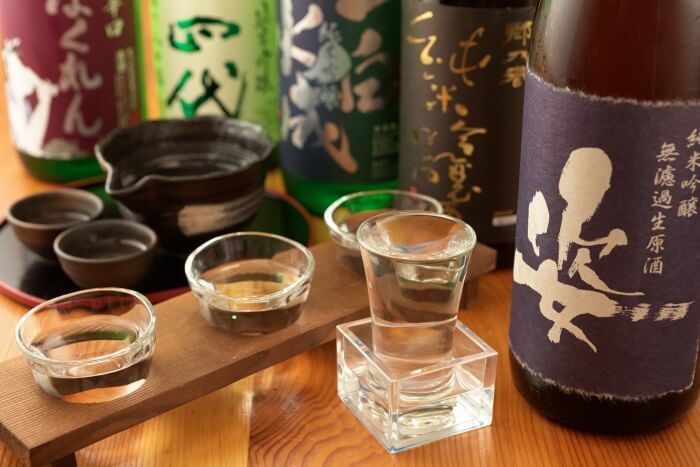 日本酒とグラス